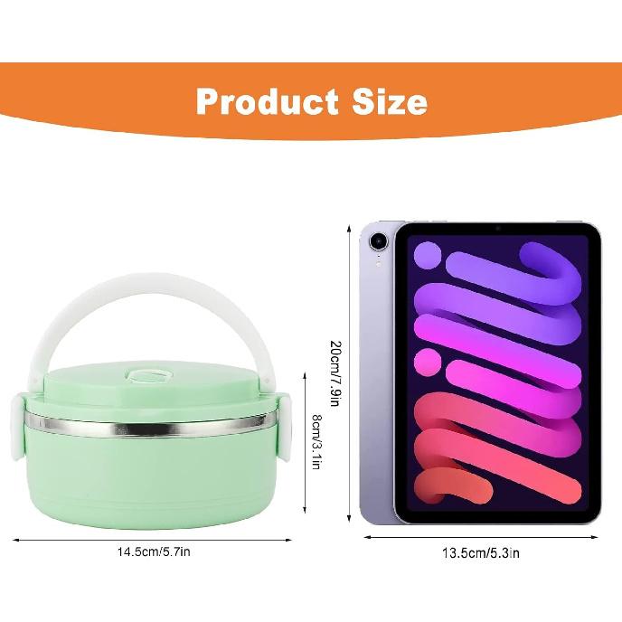 LIZEALUCKY Thermal Lunch Box - Stackable Insulated Hot Food Containers, 304 Stainless Steel