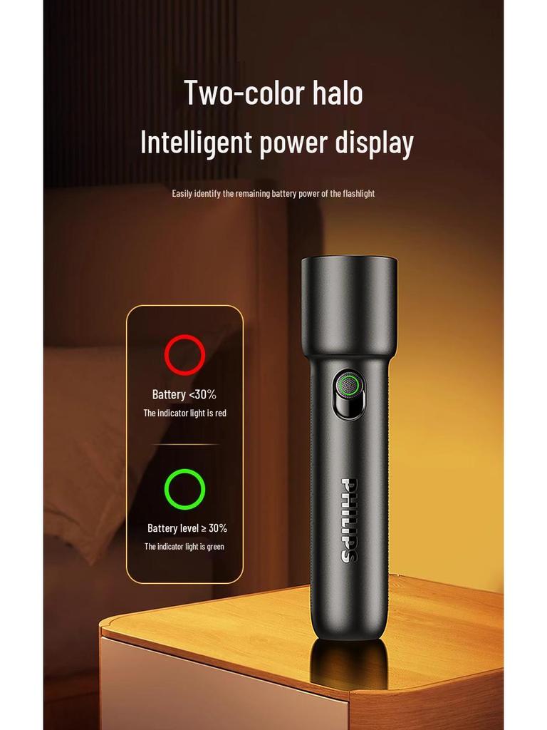 Rechargeable High-Brightness Multifunctional Flashlight with Long Battery Life for Indoor & Outdoor Use