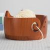 Practical Wooden Yarn Bowl With Holes Yarn Organizer Durable Knitting Storage Bowl  Crocheting