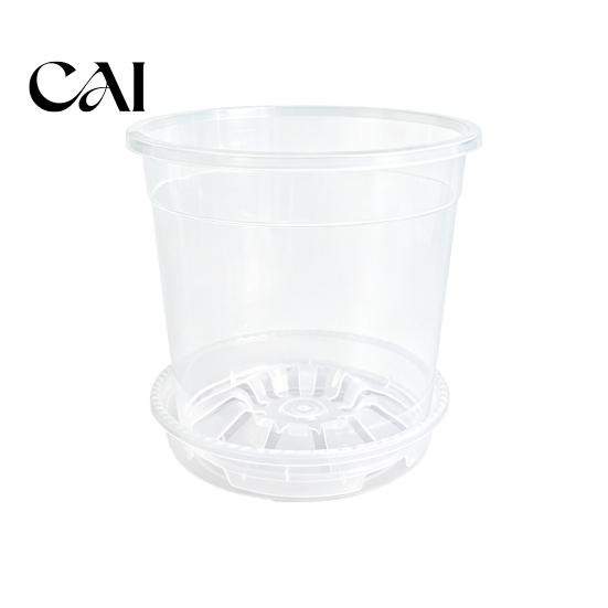Orchid Pots with Ventilation Holes Clear Plastic Pot Saucer, Plant Lightweight Seedings Starting Trays Drainage Holes, Ventilated Flower for