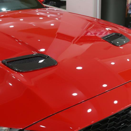 Kohlefaser ABS Motorhaube Lufteinlass Abdeckung Zierleiste Für Ford Mustang 18+