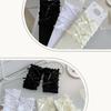 Cotton Girls Socks, Spring Thin Style In Tube Socks 3-Layer Lace Bowknot Charm Stackable for Kids 3-13T