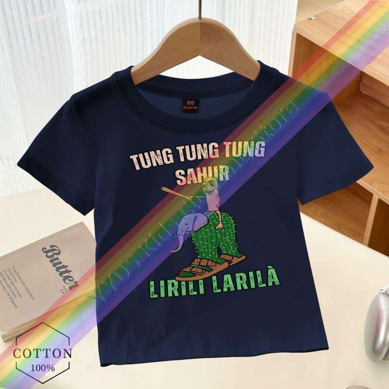 Maglietta Estiva Tung Tung Tung Sahur Maglietta Divertente Italian Brainrot Grafica Cartone Animato Casual Vintage Ragazzi Ragazze Top a Maniche Corte
