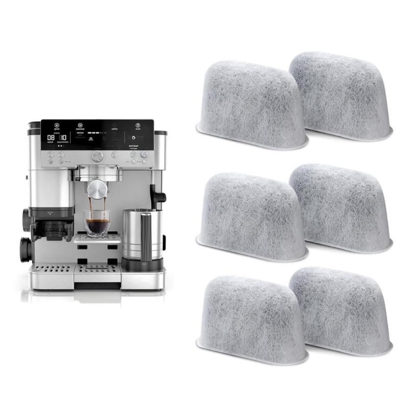 6Pcs Activation Carbon Water Filter Replacement for CFP301 CFP307 CFN601 ES601 ES655 ES701 Coffee Machine Accessories
