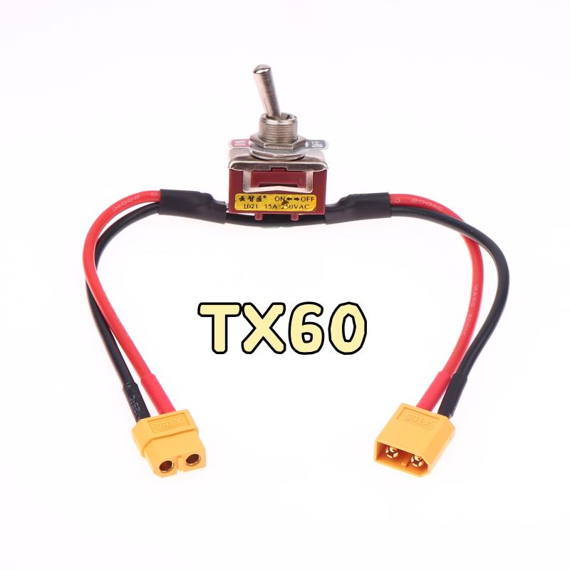 1 Piece Xt60 Xt90 T-Plug Power On-Off Toggle 12/14Awg Large Current High Load Switch For Ebike Rc Airplane Esc Motor Connecting