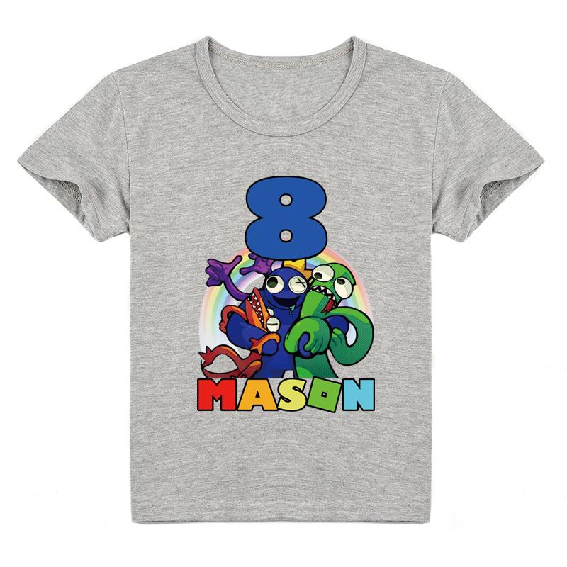 Kinder Neuankömmling Mode 3D-gedrucktes Rainbow Friends T-Shirt mit kurzen Ärmeln für Kinder