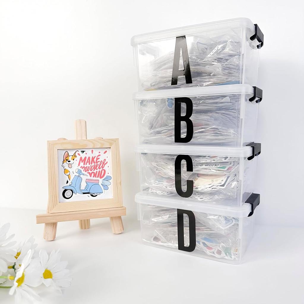 Bemeol 600 Pieces 36 Sheets Letter Stickers 2.5 Inch Alphabet Stickers Self Adhesive Sticker Letters for Bulletin Board Classroom Home Decor(Black)