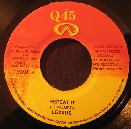 

7inch Record LEXXUS / MADD ANJU - Repeat It / Look Like NONE Q45 Jamaica Reggae, Ska & Dub Used