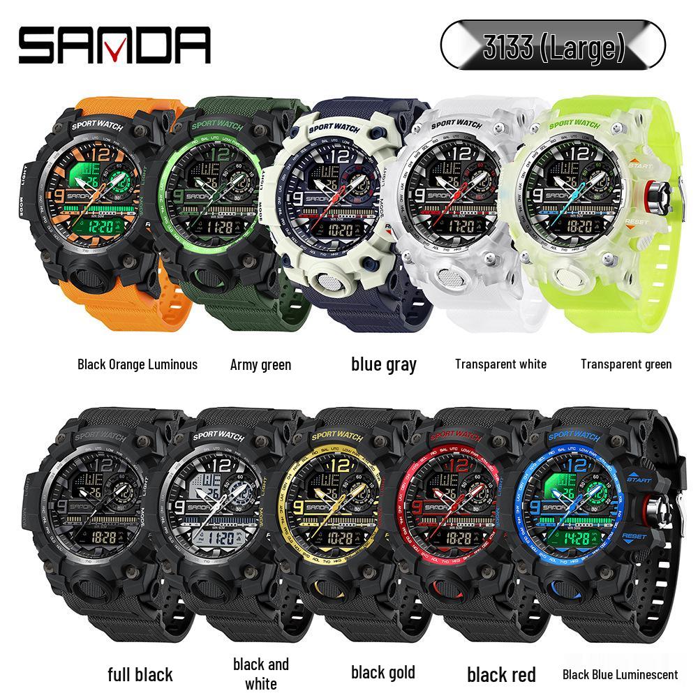 Sanda Korean Style Multi-Functional Luminous Sport Wristwatch for Couples