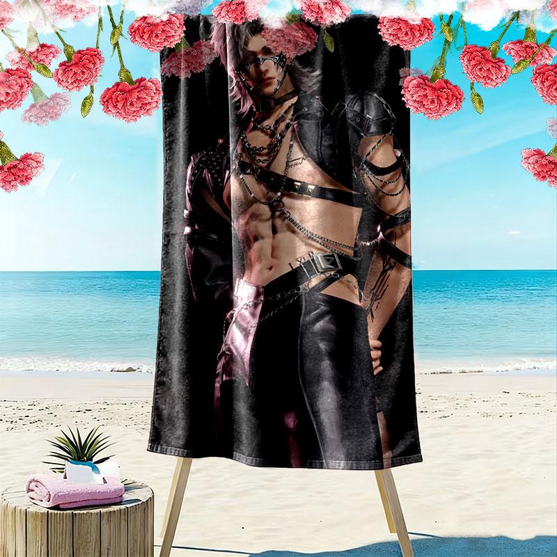 Love and Deepspace Sylus Print Beach Towel, Large Soft Quick Dry Towel for Beach Camping Swimming