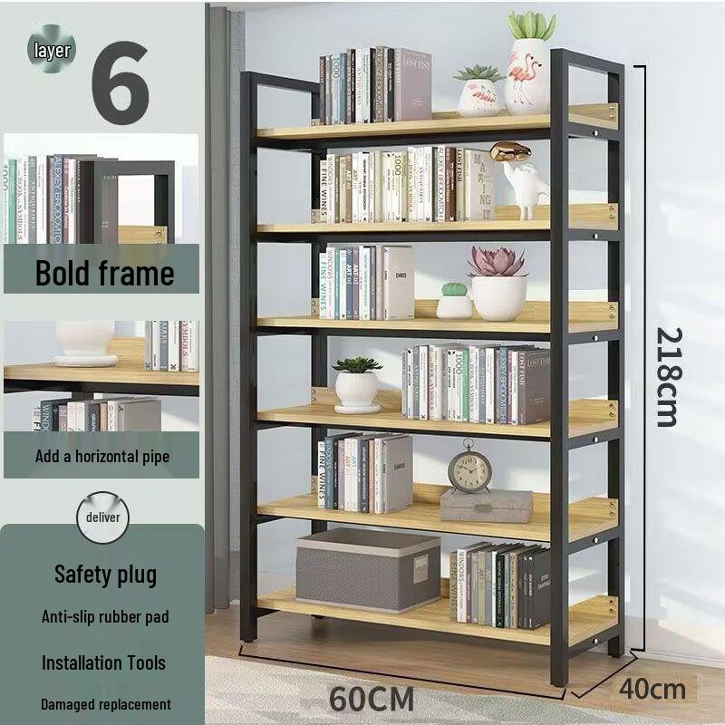 Multilayer Floor Standing Bookshelf and Storage Rack