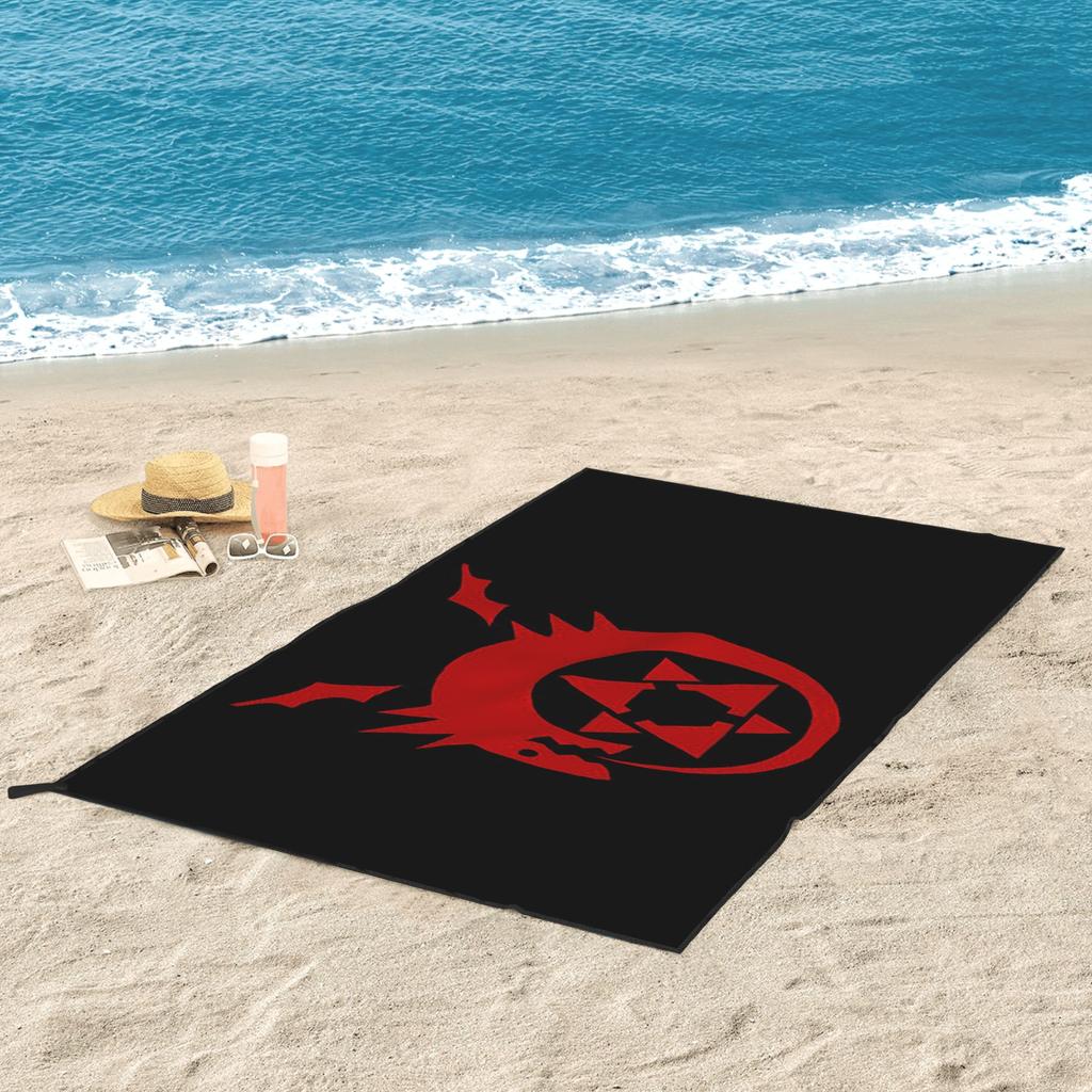 Fullmetal Alchemist ouroboros homunculus symbol Beach Towel Soft Microfiber Quick Dry Absorbent Quick Towels For Bath