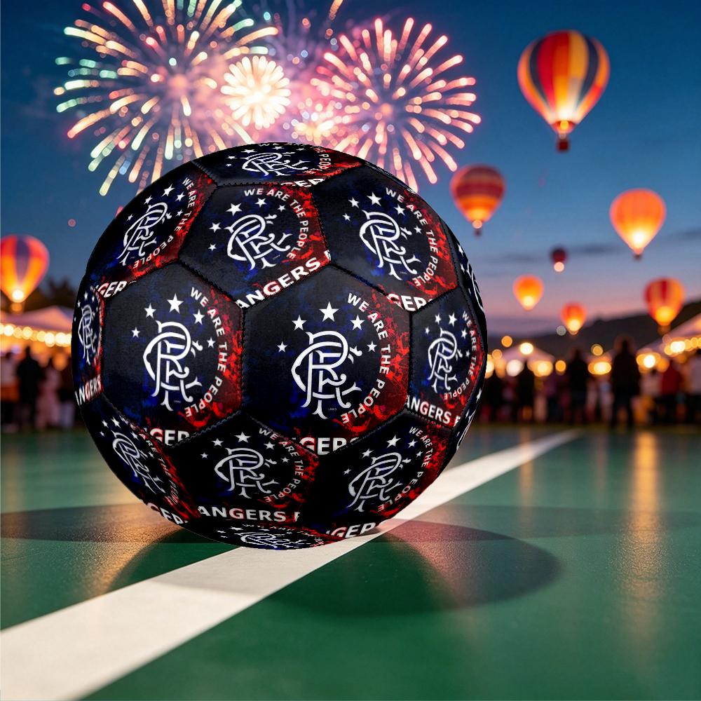 1pc Size 5 Rangers FC Design Soccer Ball - Anti-slip Football for Outdoor Sports Activities, Durable Ball for Game Play