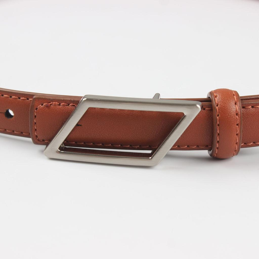 Women'S Leather Thin Belt Decorative Shirt Waist Seal With Dress Suit Waist (2Cm 8 Colors Optional)