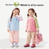 Girls' Spring Long Sleeve Color-Block Striped T-Shirt