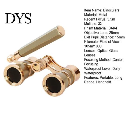 Terrain Observation Binoculars Portable Binocular Telescopes for Adults Kids Long Range High Magnification Retro Telescope Outdoor Sports with Handle