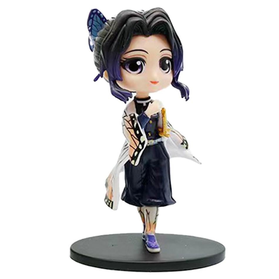 14Cm Anime Figure Nezuko Tanjirou Zenitsu Inosuke Kyoujurou Giyuu Kawaii Qposket Pvc Model Toys Children Gift