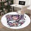 1pc Anime Butterfly Warrior Round Carpet - Office Chair Mat, Anti-Slip Rug for Home Decor