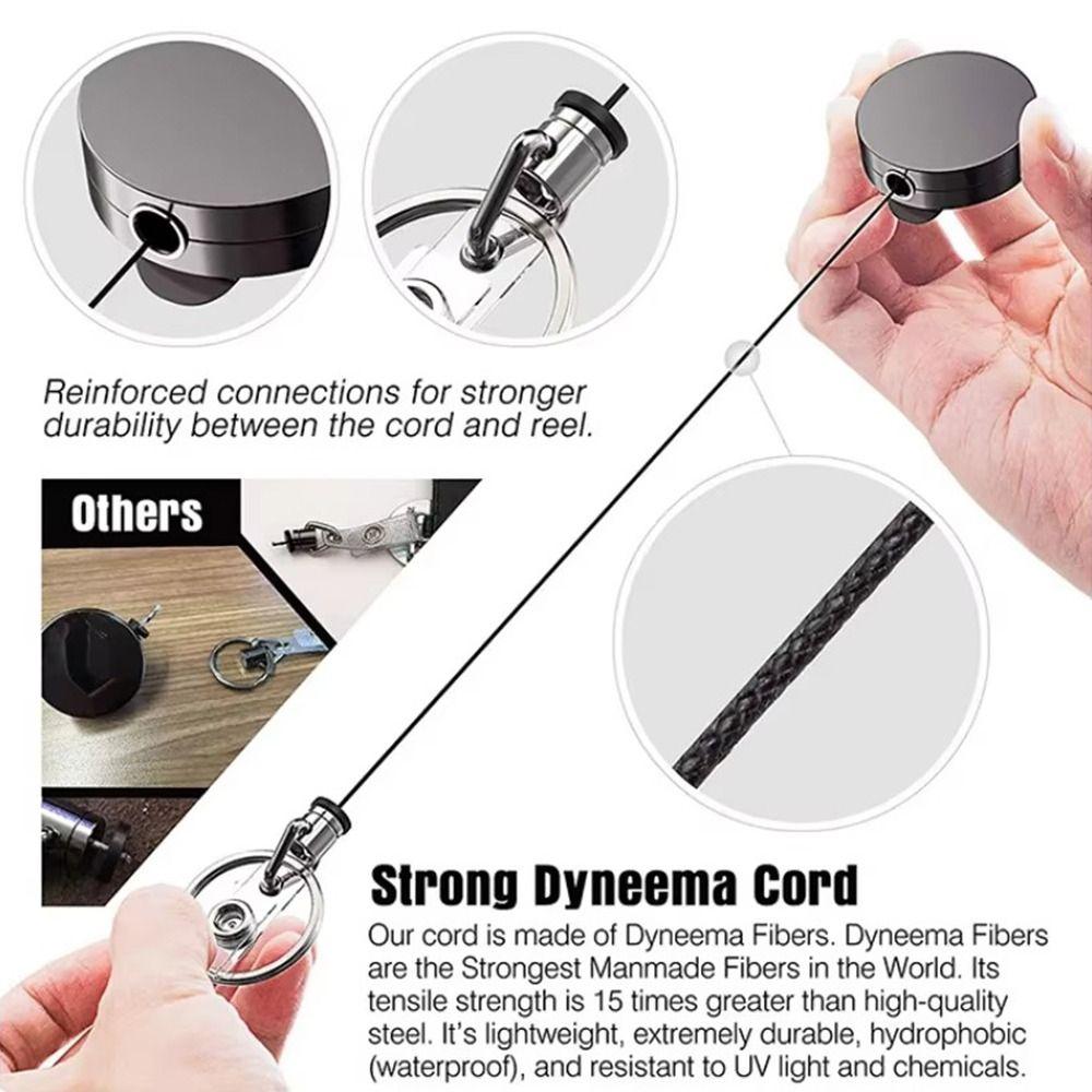 Retractable Pull Reel Carabiner Anti Lost Badge Reel Clip Anti-lost Keychain  Key Management