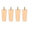 4pcs Wooden Furniture Legs Solid Natural Wood Smooth Finish Modern Style Floor Protection Pads For Table Sofa Cabinet Diy
