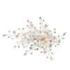 Crushed Hair Clip Barrettes Faux Pearls White Flower Hair Weaving Jewelry for Gown Dress Hairstyle Making Tools