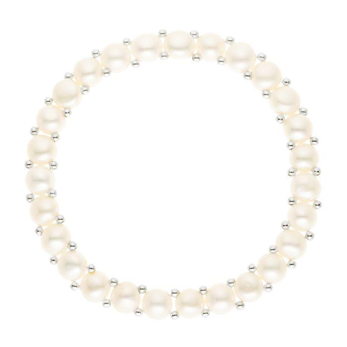 Bracelet - PEARLS & COLORS - Pearls & Colors - Perle d'eau douce 3-4 mm - Perle blanche - Argent 925