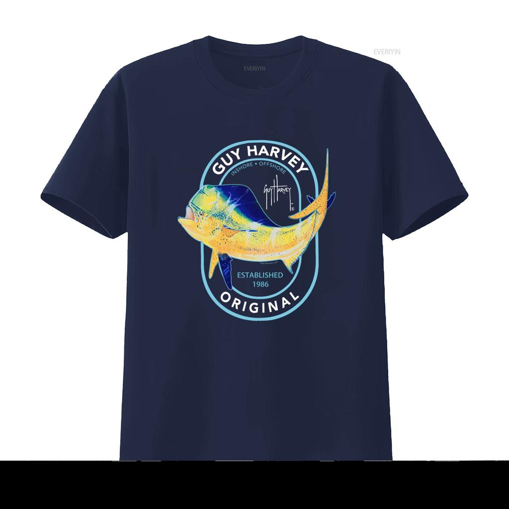 Guy Harvey Original Established 1986 Mens Small T Shirt Inshore Offshore Lifestyle Fish Print vintage Washed Soft Stylish