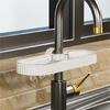 Stable Sink Sponge Shelf Functional Water Tap Sponge Storage Organizer Practical Kitchen Dishes Organizer Rack