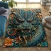 Sacred and Magnificent Oriental Dragon Carpet New Release! Rug for Living Room Bedroom,Office Areas,Durable Machine Washable Mat
