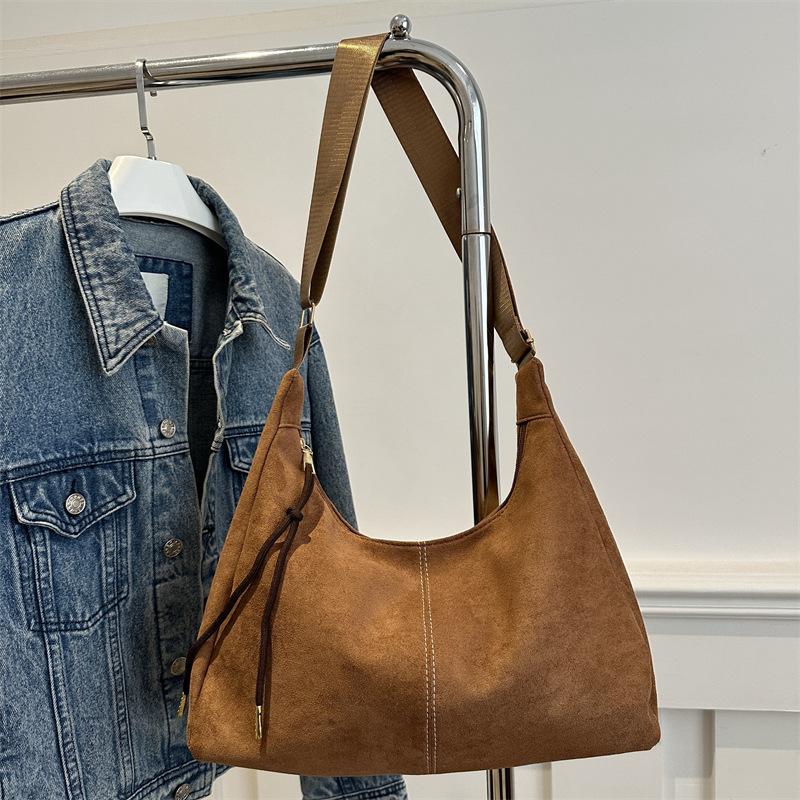 Women Large Capacity Retro Versatile Commute Single Shoulder Crossbody Tote Handbag