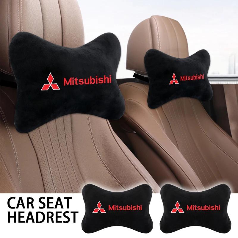 Autonekkussens Pak Hoofdsteun zacht Korte pluche Universeel Voor Mitsubishi Lancer Asx Outlander Pajero l200 Galant Autokussen