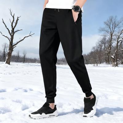 Yousheng Herren Dicke Jogginghose Fleecegefüttert Lässige Sporthose Warm Locker Sweatpants mit Reißverschlusstaschen für Winter Tägliche Ausflüge Straße