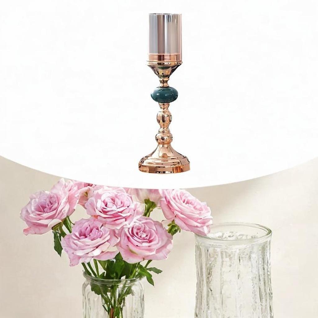 European Style Candle Holder Sturdy Candelabra for Parties Table Centerpiece European Styles Hollow Vintage Candle Holder