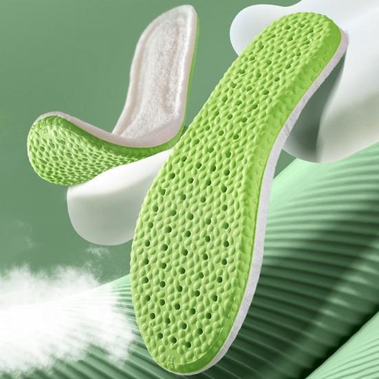 Fuzzy Mugwort Deodorizing Insoles Winter Warm Fluffy Shoe Inserts Breathable Cozy Inner Soles Replacement for Shoes Boots