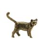 Cute Crafts Accessories Small Animal Figurine Miniature Home Decorations Retro Brass Cartoon Persian Cat Statue Desktop Ornament