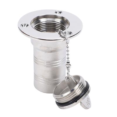 38mm 1 1 2in Boat Fuel Deck Filler with Keyless Cap Stainless Steel for Boat Yacht Campervans