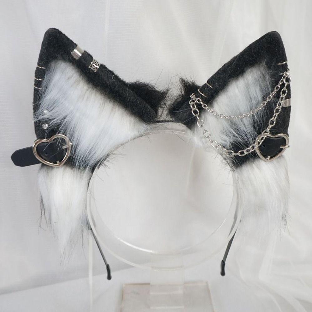 Hairpin Plush Headband Belt Halloween Cosplay Costume Fashion Cat Ear Lolita Hair Band  Girls