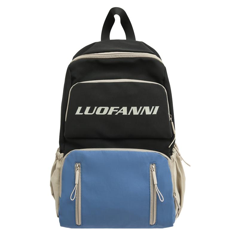 

Large Capacity Student Schoolbag Colored Letter Backpack Travel Backpack чёрный