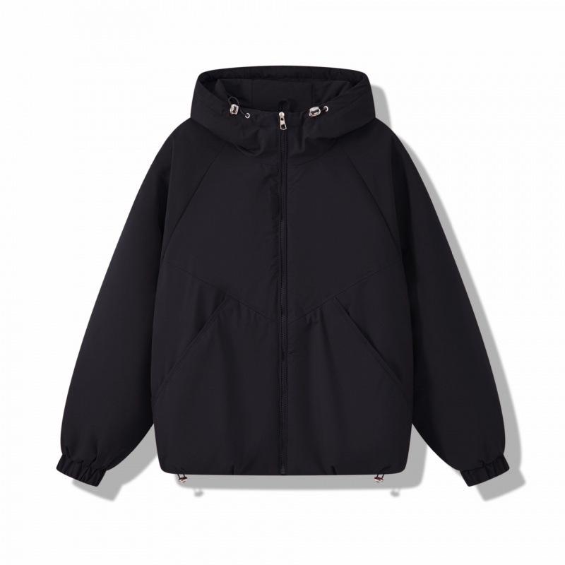 2025 Autumn/Winter Hooded Cotton-Padded Short Jacket - Casual Loose Fit Windbreaker with Drawstring