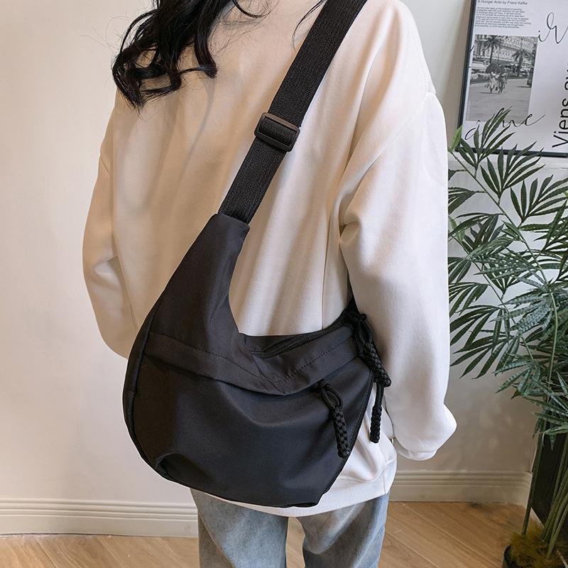 Casual Canvas Crossbody Bag For Women Designer Black/White/Red Shoulder Bags Large Capacity Tote Men Travel Shopping Bag 2026