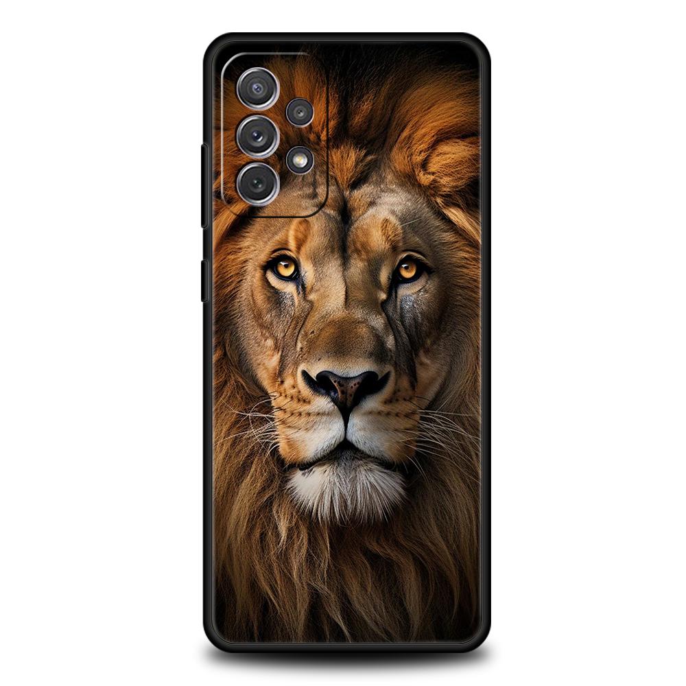 Die Löwen-Handyhülle für Samsung Galaxy A15 A14 A25 A54 A34 A51 A71 A72 A73 A32 A52 A52S A11 A21S A31 A41 5G Weiche Schale Capas Tasche for samsung A34