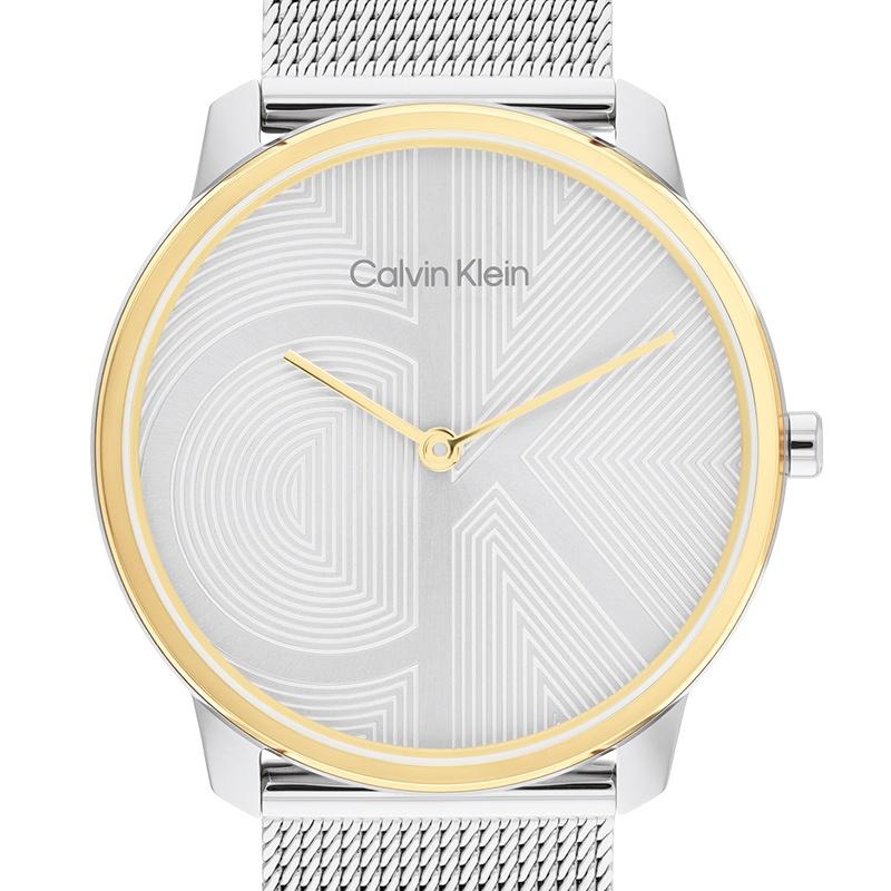 CALVIN KLEIN watch quartz movement steel strap 40mm silver dial unisex 30m waterproof 25300014