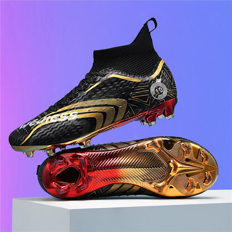 Gold-plated World Cup Thorn 15 Football Shoes Boys and Teenagers AG Long Nail Ping Training Shoes Sports Shoes