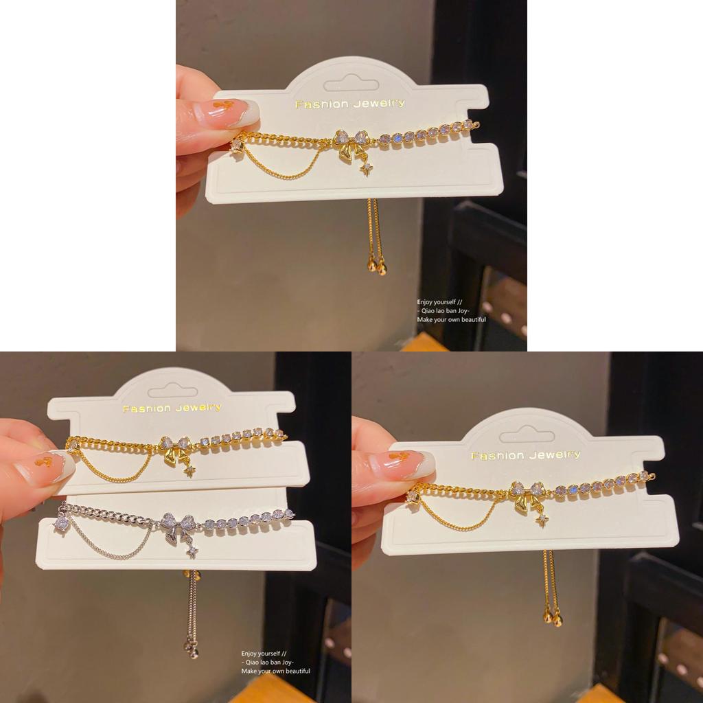 Butterfly Bow Bracelet With Plating And Zirconia For Fashionable Women