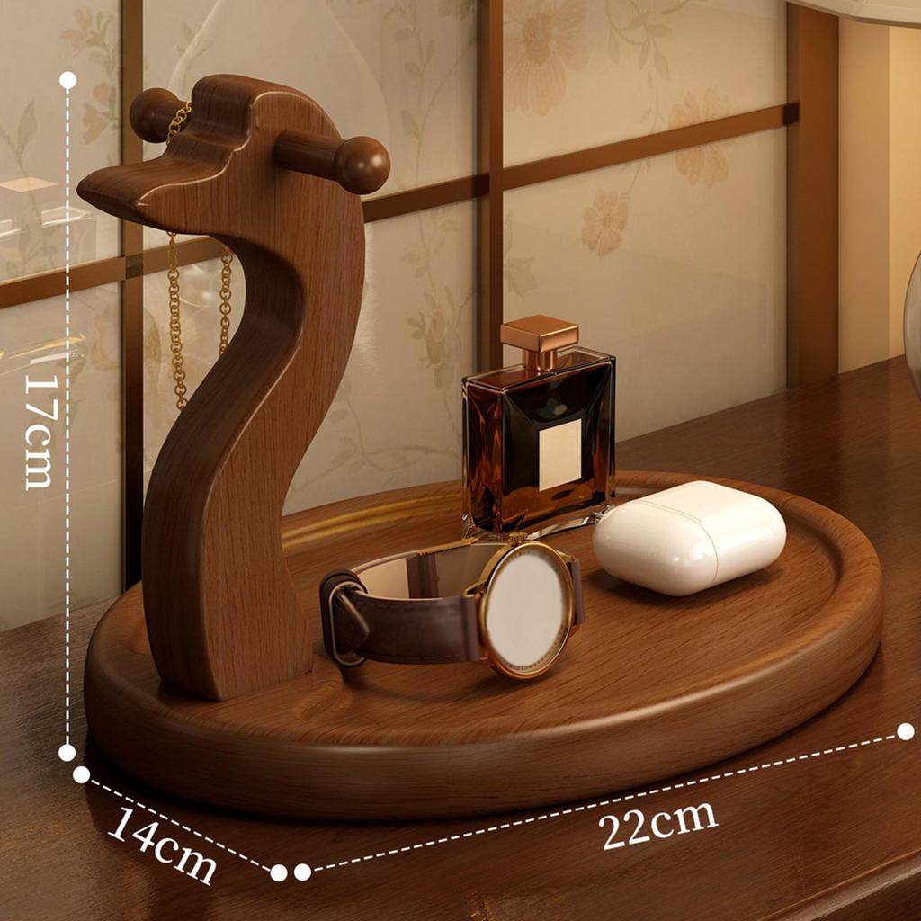 Key Holder for Entryway Table Jewelry Storage Organizer Desktop Multifunctional Wooden Rack
