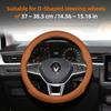 ZKMD1 Suitable for Renault Ultra-Thin Breathable Leather Steering Wheel Cover Suitable for Megane 3 2 4 Clio4 5 Captur Trafic