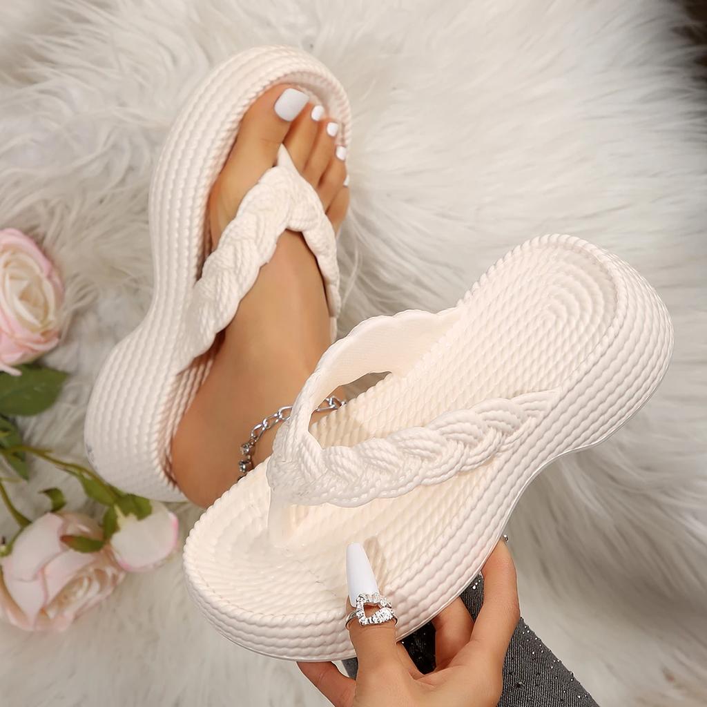 Fashion Women Slippers Platform Wedges Flip Flops Summer Casual Cozy Slides Designer Beach Dress Sandals 2024 Fashion Sport Women Shoes