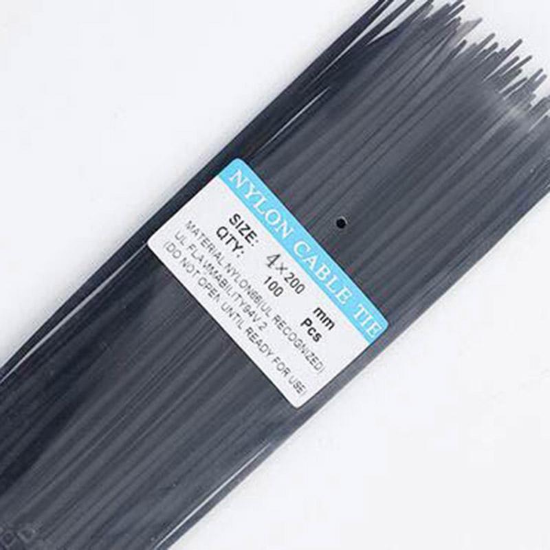 100 ks nylonových kabelových samosvorných plastových stahovacích pásek 3*100/3*150/4*200 MRO a průmyslové potřeby Spojovací materiál a hardware Kabely