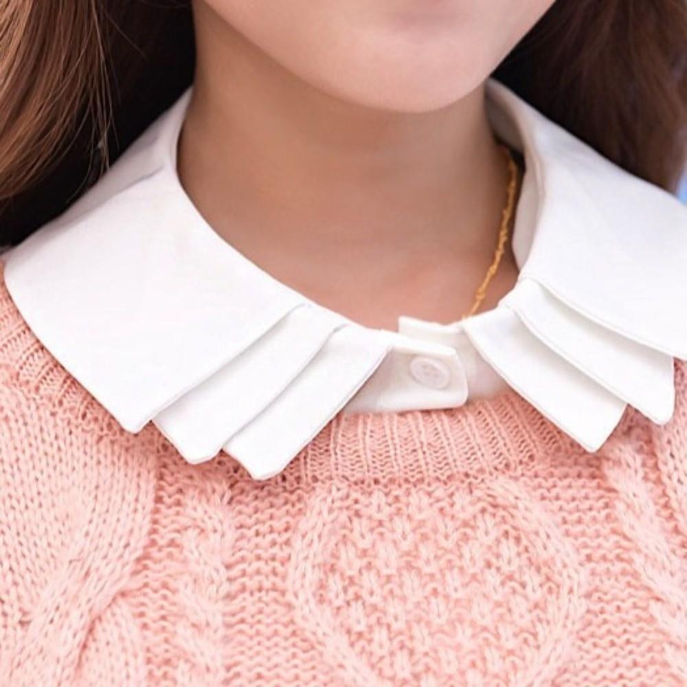 Multi-layer Detachable Collar Button False Collar Ruffles Removable Fake Collar Dresses