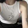 Bohemian Style Statement Big Star Pendant Necklace For Women Girls Retro Exaggerated Starfish Pendant Necklace Accessories Gifts